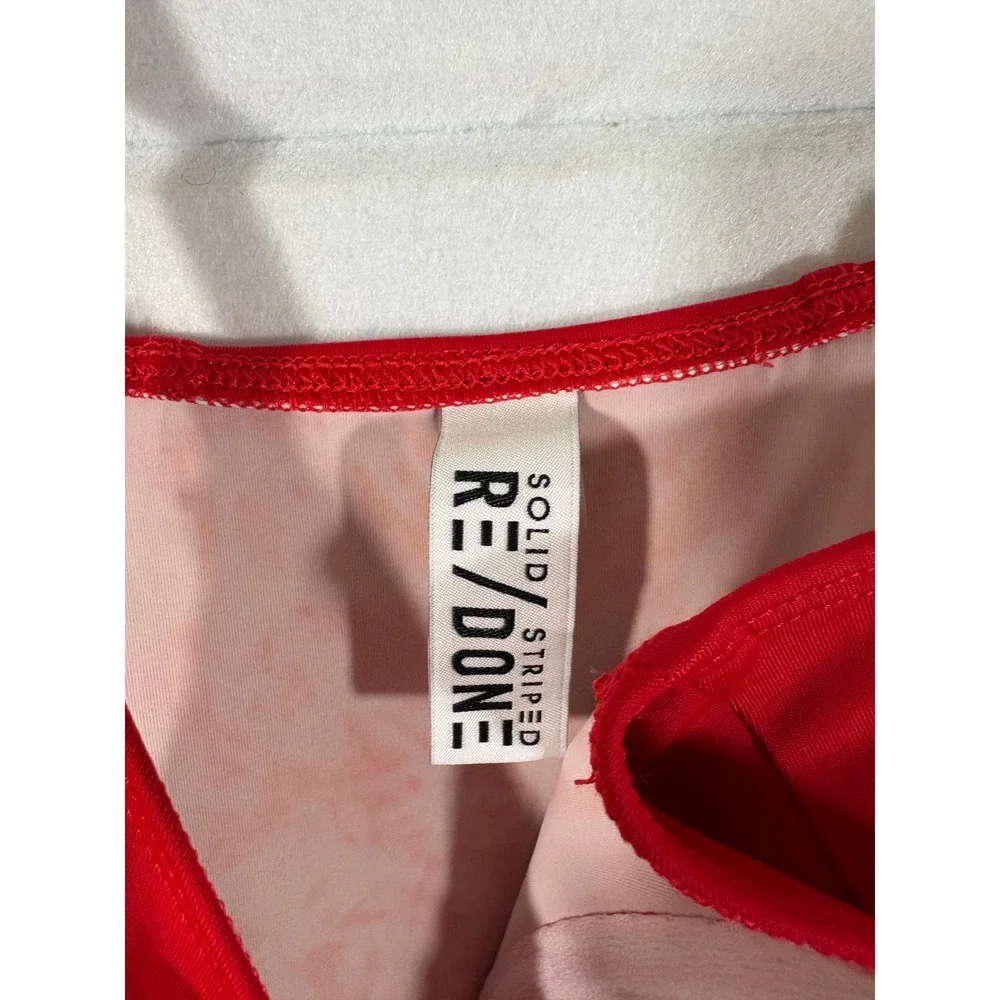Solid & Striped RE/DONE The Veronica Underwire One Piece Swimsuit Ruby Red XS